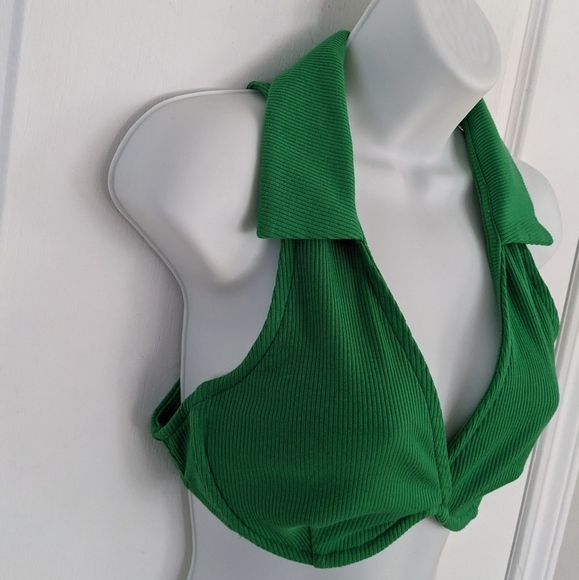 Princess Polly Green Crop-top ribbed green size 4 i1 - Picture 9 of 10